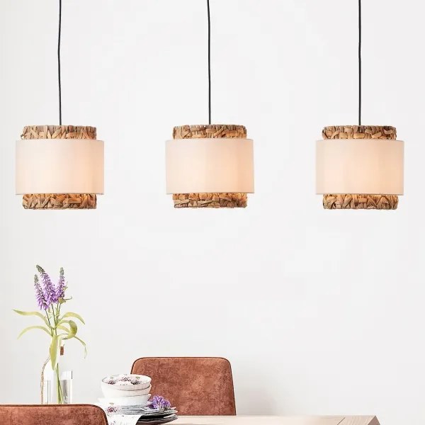 Lustră pe cablu Brilliant WATERLILLY 3xE27/60W/230V crem