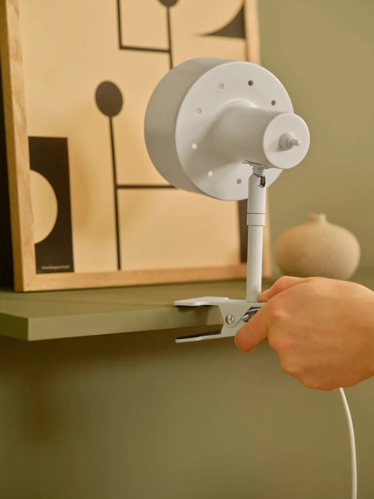 Veioza/ Lampa cu clips/ clema de birou Matis alb