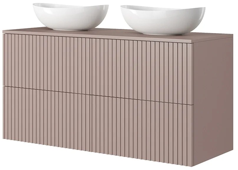 Dulap suspendat sub chiuvetă Nicole 60 cm - MDF roz antichizat