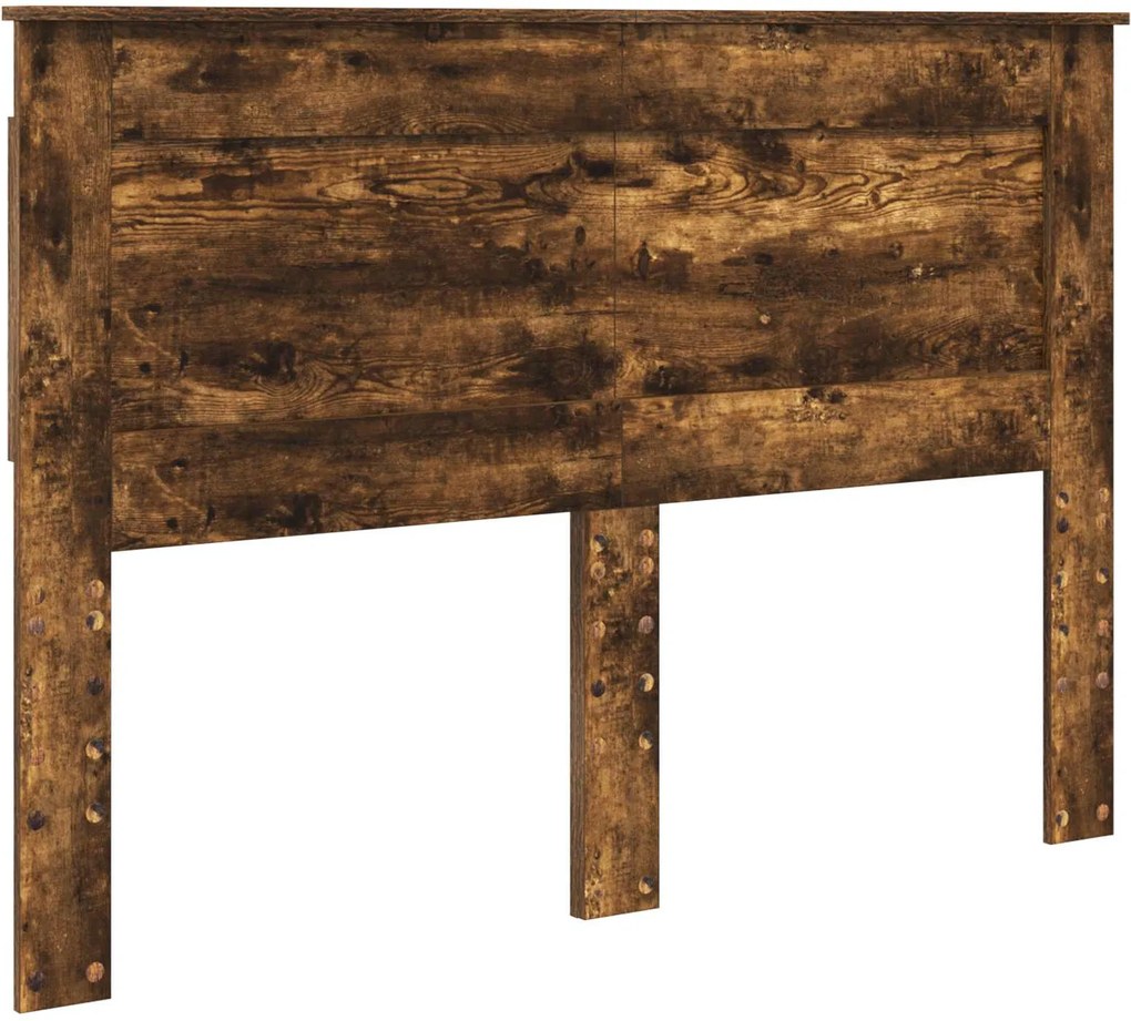 vidaXL Tăblie cap cu headboard Stejar fumuriu 140 cm Lemn compozit