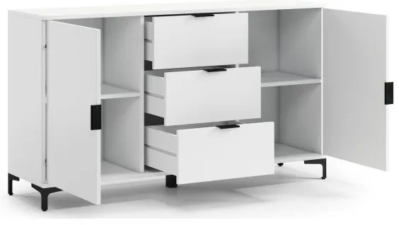 Dulap cu sertare și ușă mică LORA alb