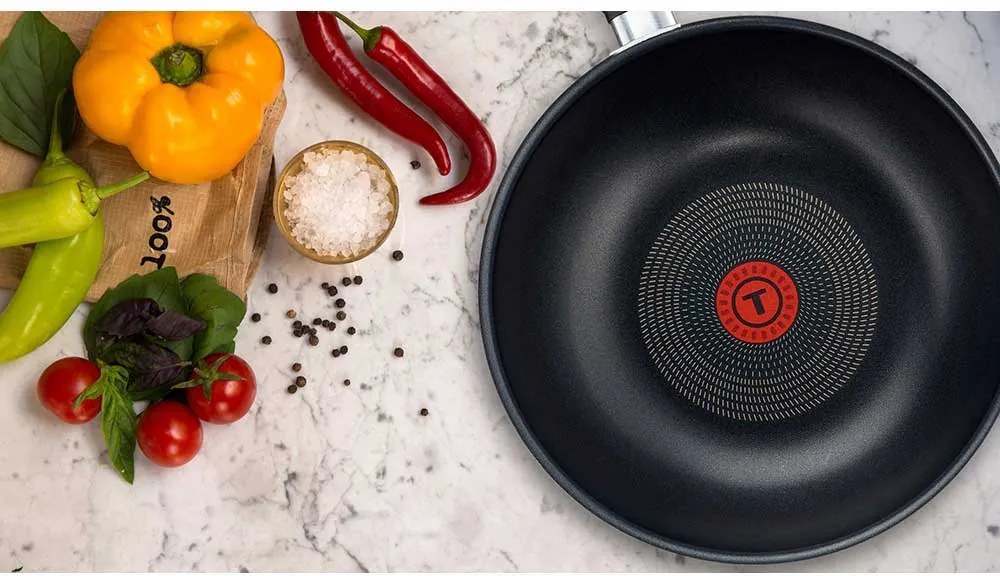 TIGAIE WOK ALUMINIU,MARO,28 CM,TEFAL