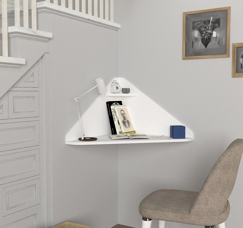 Birou suspendat pentru perete, UnicUtil, 93 x 64 x 45 cm, Alb