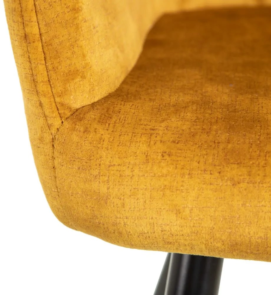 Set 2 scaune dining galben Ocre Fabric Chair