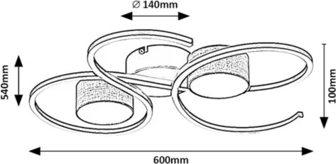 Rabalux 71116 - Plafonieră LED SHIENA, 38W, 230V, 4000K