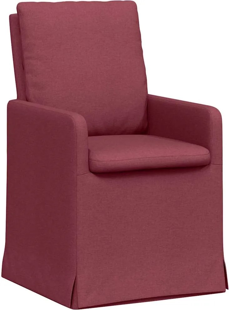 vidaXL Scaune de dining 2 pcs bordo 57 x 67 x 98 cm țesătură