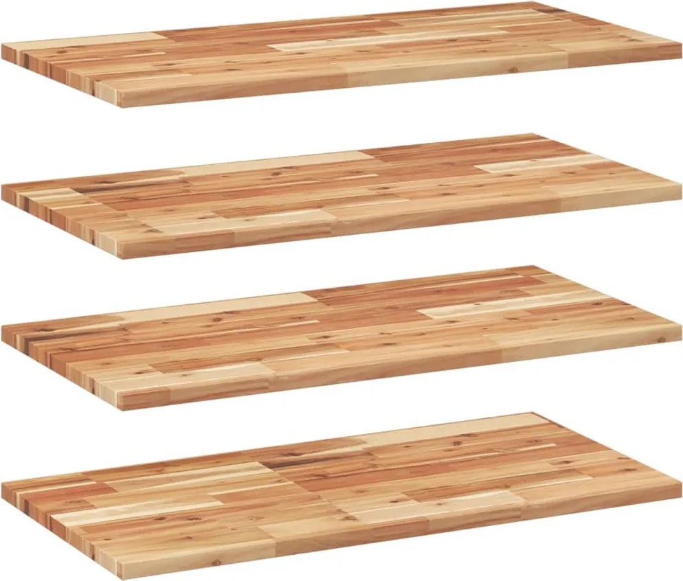vidaXL Rafturi suspendate 4 buc. 60x40x2 cm lemn masiv acacia netratat