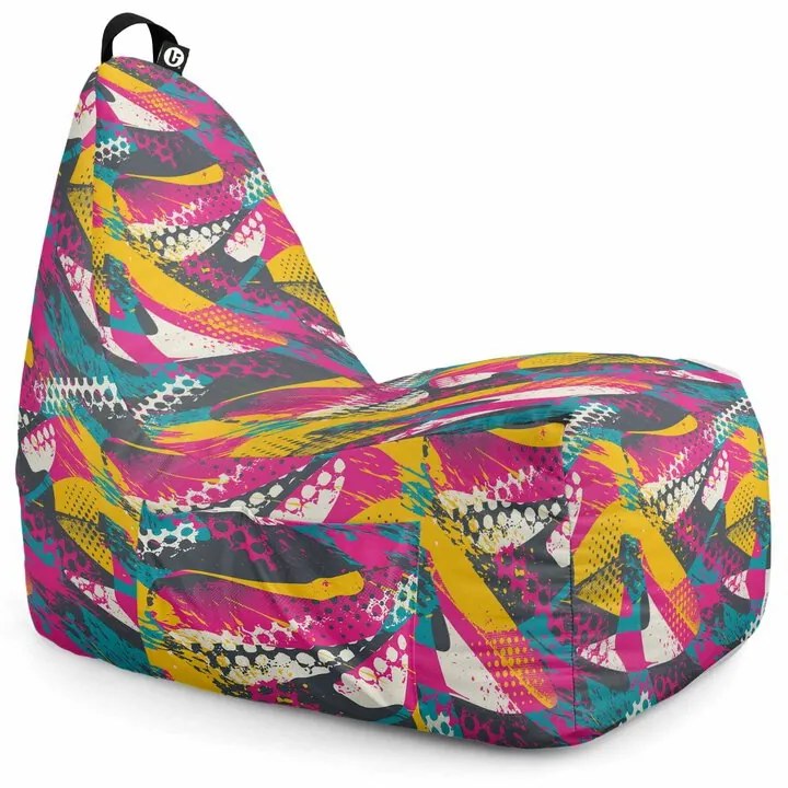 Fotoliu Puf Bean Bag tip Chill XL, Graffiti Abstract Grunge