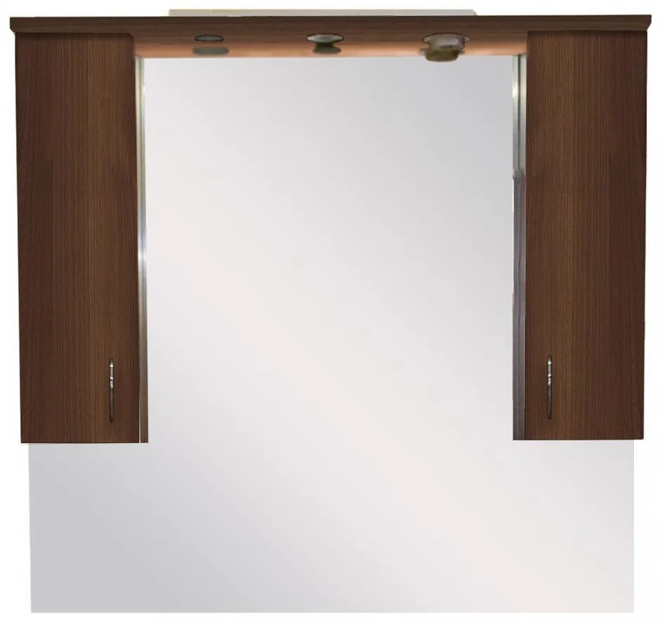 Dulap suspendat pentru baie Bianca Plus 105, culoarea lemnului Aida, nuc