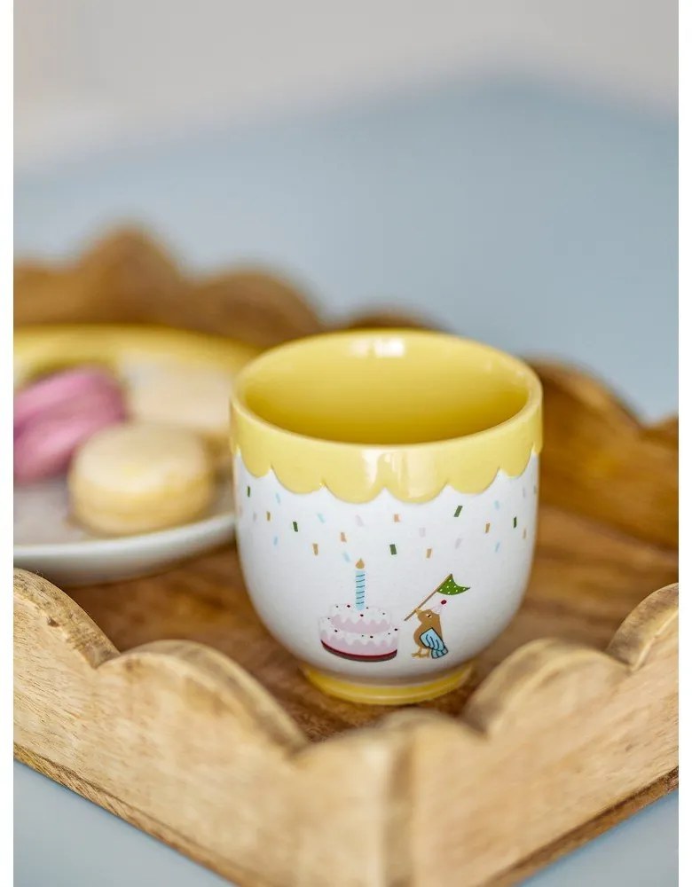 Cană pentru copii galbenă/crem din gresie 150 ml Celebrate – Bloomingville Mini