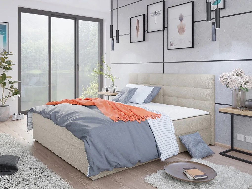 Pat matrimonial Boxspring Sebastian -1 (140x200) (Rico 01). 1059680