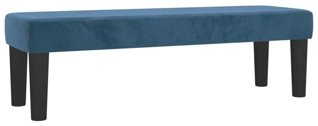 Pat box spring cu saltea, albastru inchis, 140x190 cm, catifea Albastru inchis, 140 x 190 cm, Nasturi de tapiterie