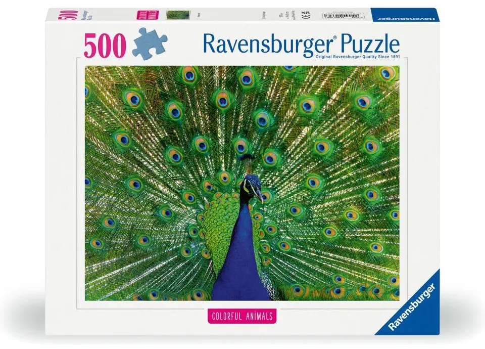 PUZZLE ANIMALE COLORATE PAUN 500 PIESE - RAVENSBURGER (RVSPA01332)