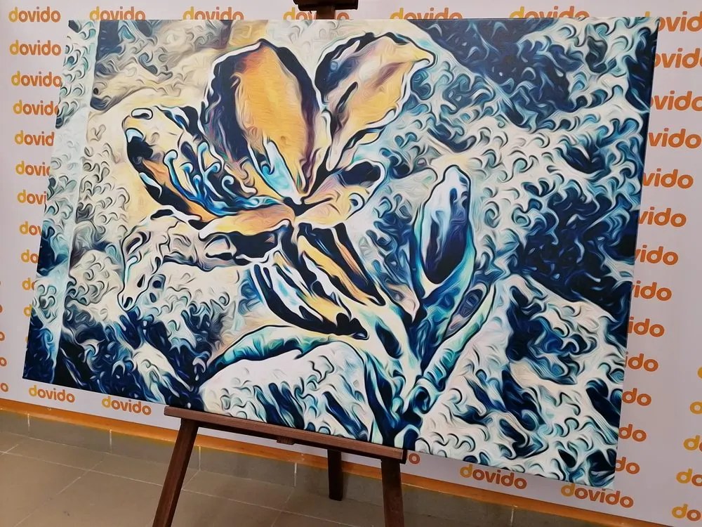 Tablou floare de artă abstractă