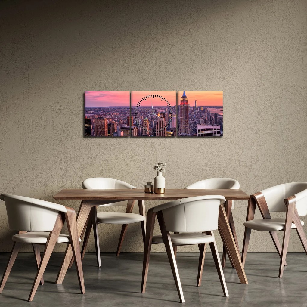 Tablou - New York (cu ceas) (90x30 cm)
