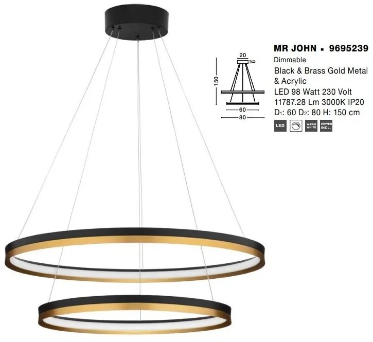 Lustra LED design modern circular MR JOHN