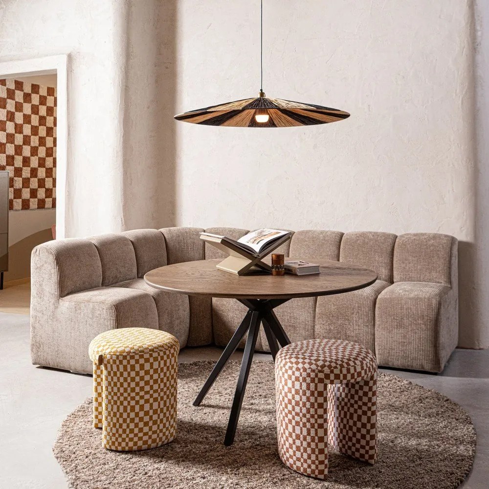 Scaun tip taburet portocaliu tapițat Charlie – WOOOD