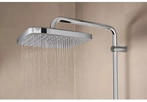 Coloana de dus cu termostat, Grohe Tempesta Cube 250, cu 1 tip de jet, crom, 26689001