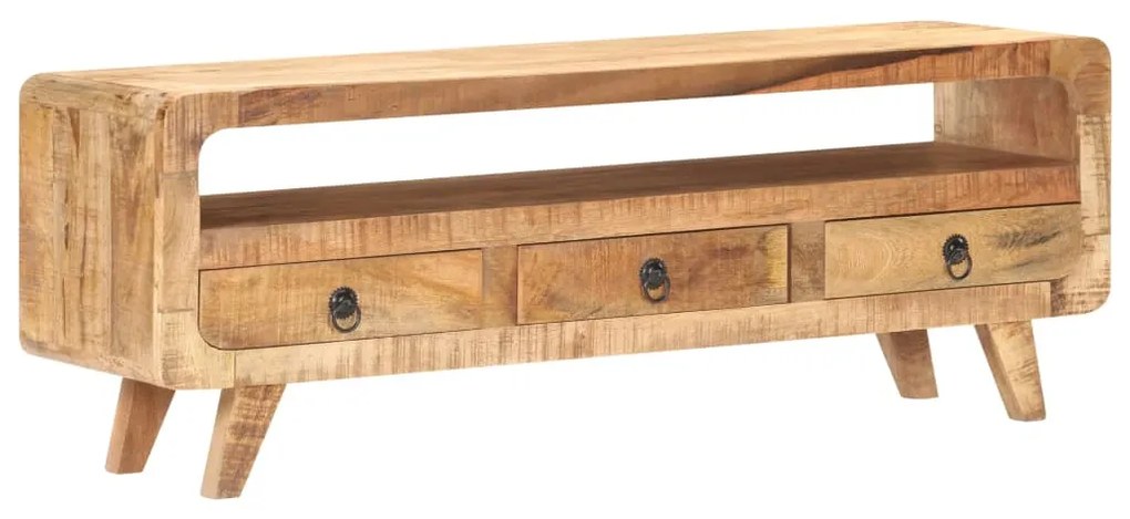 vidaXL Comodă TV, 117 x 30 x 41 cm, lemn masiv de mango nefinisat