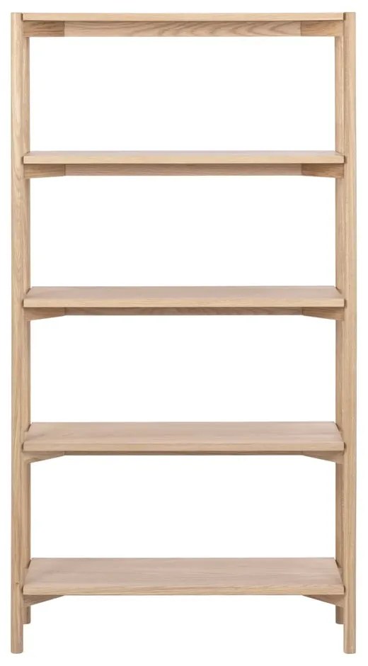 Bibliotecă în culoare naturală cu aspect de lemn de stejar 86x160x30 cm Braidwood – Actona