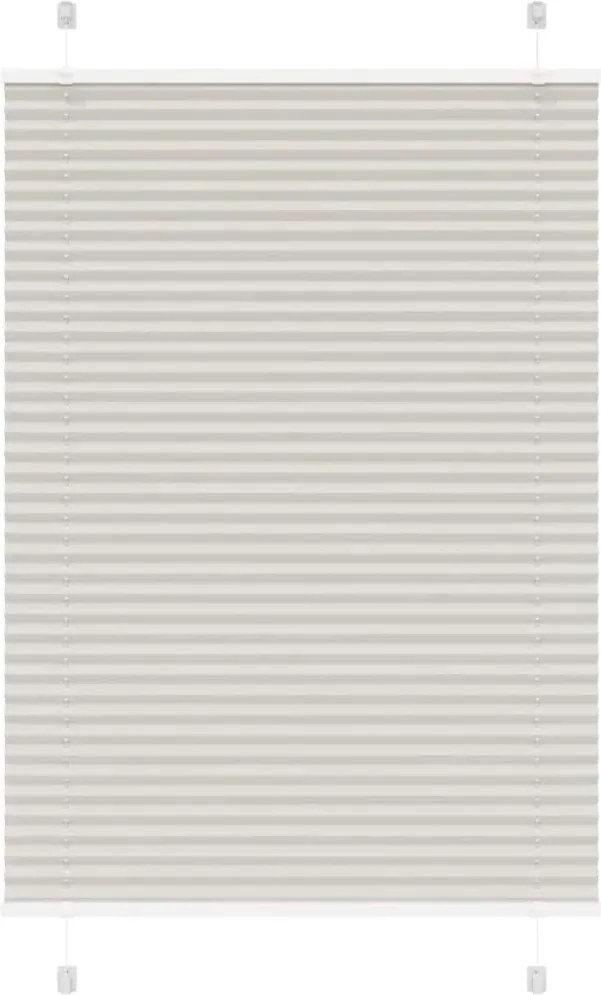 vidaXL Jaluzea plisată gri deschis 85x100cm Lățime țesătură 84,4 cm