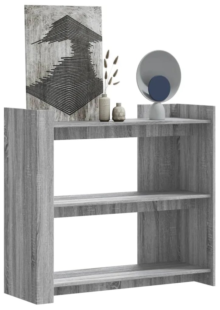 vidaXL Măsuță consolă, gri sonoma, 100x35x90 cm, lemn prelucrat