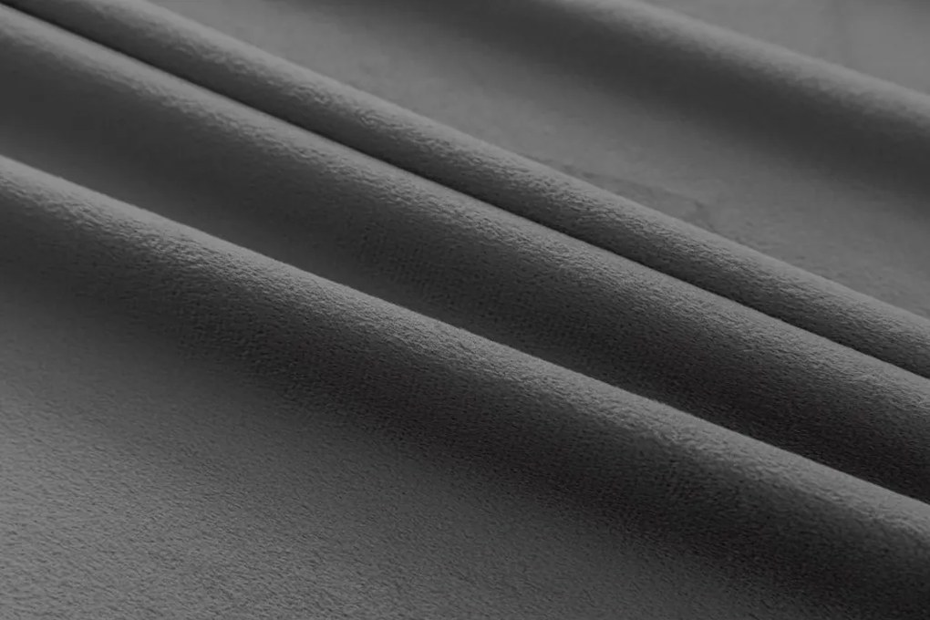 Draperie opaca DREAM VELVET 140x250 cm, gri inchis Agatat: Inele metalice