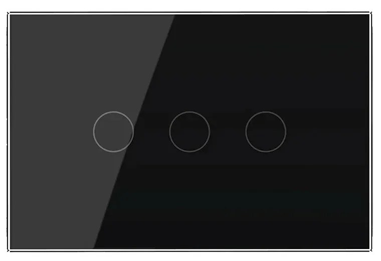 Intrerupator Triplu Cap Scara / Cruce cu Touch LIVOLO din Sticla, Standard Italian – protocol ZigBee EC