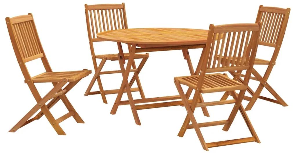 3203353 vidaXL Set mobilier de grădină, 5 piese, lemn masiv de acacia
