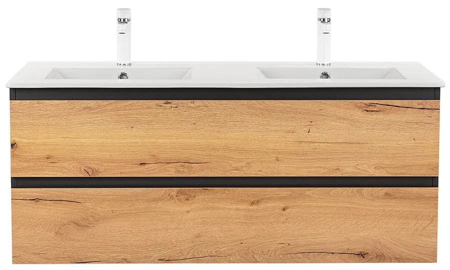 Dulap inferior Vario Forte 120 cu lavoar antracit-stejar
