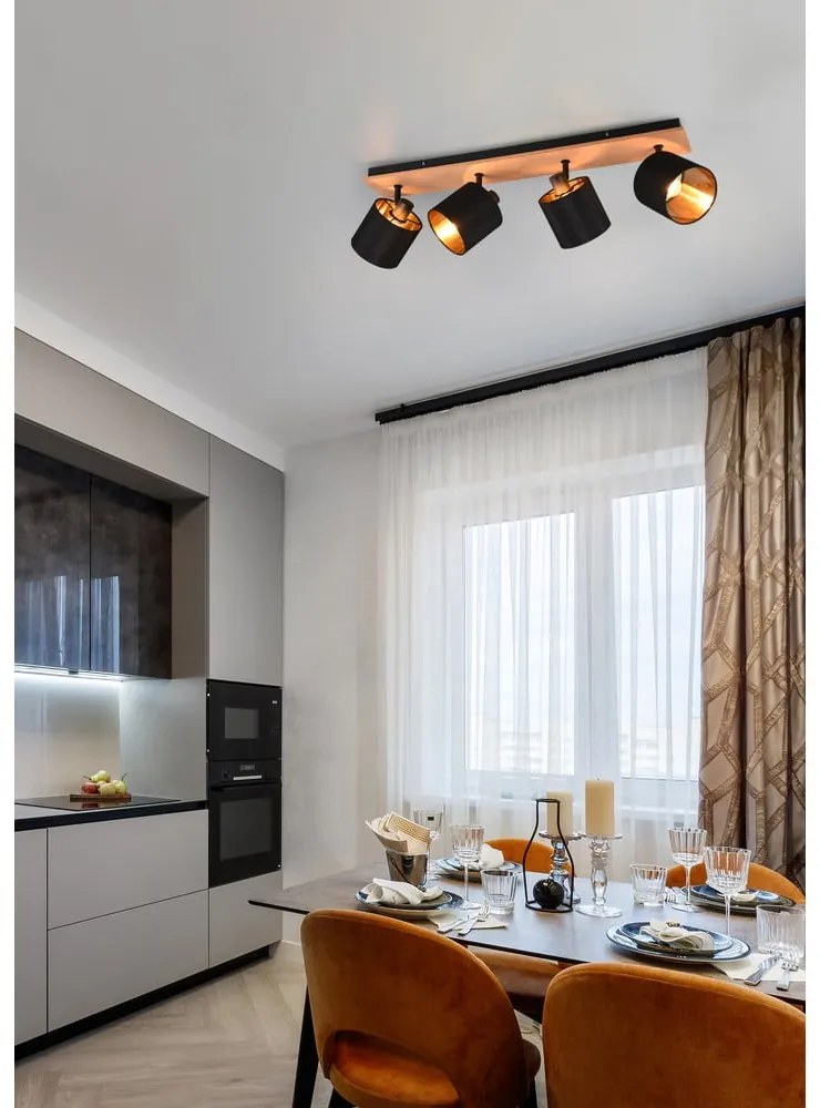 Spot negru/în culoare naturală ø 12 cm Tommy – Reality