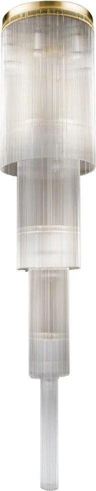 Lustra design LUX diametru 60cm din alama decorata cu sticla Filago