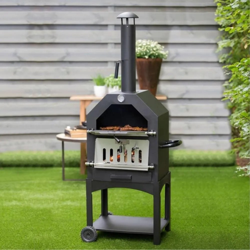 Grătar multifuncțional de grădină, afumătoare și cuptor de pizza ITALIA