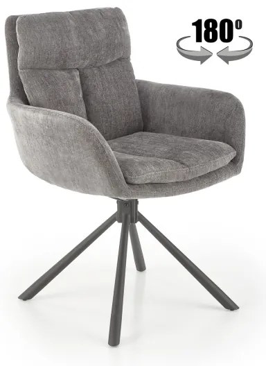 Scaun de dining HALSA, 1 buc., gri