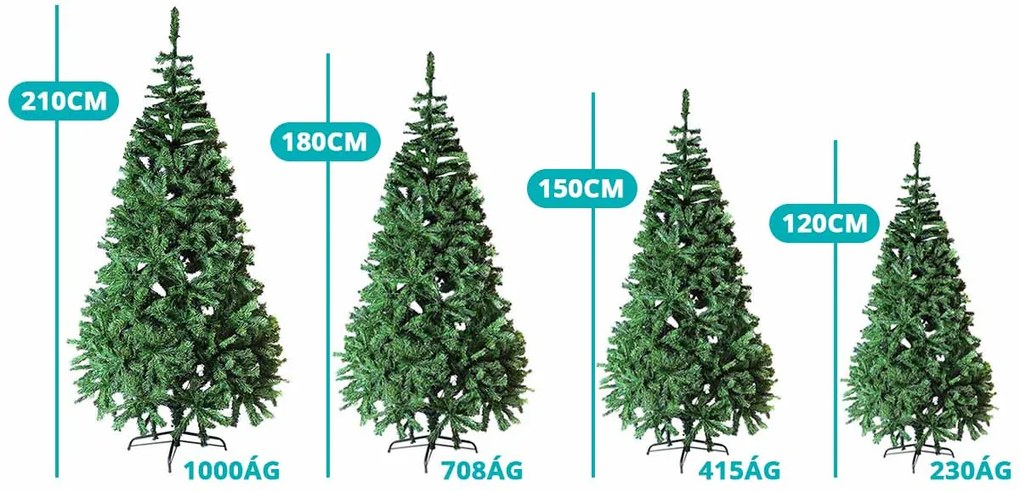 Brad artificial Nordmann cu suport metalic-180 cm