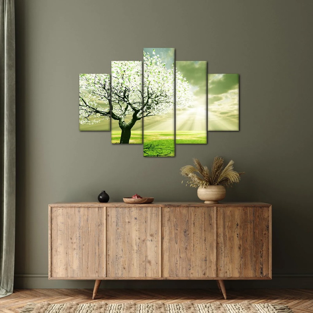 Tablou cu copaci pe luncă (150x105 cm)