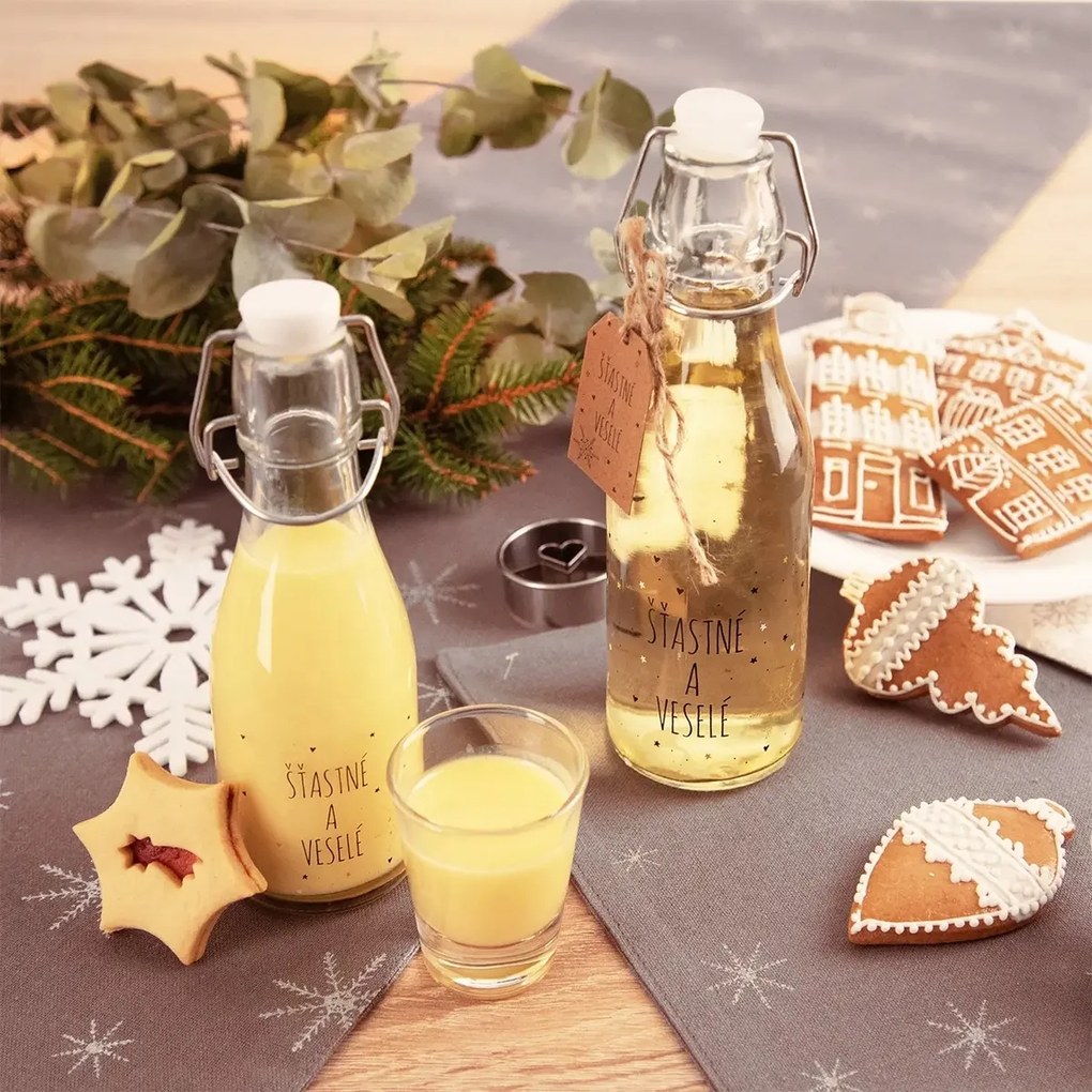 Sticlă cu închidere cu clip Orion Alb fulg de nea,0,29 l, 290 ml