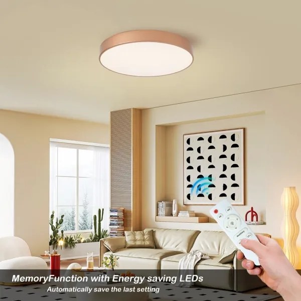 Brilagi - Lampă de tavan LED dimabilă POOL LED/60W/230V Ø 50 cm, bronz + telecomandă