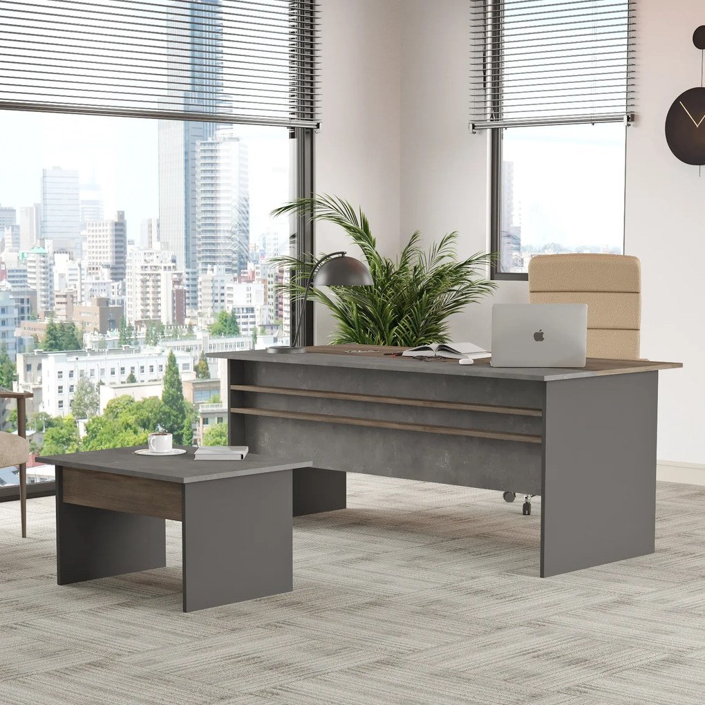 Set pentru birou Vergilius 6 (maro + gri). 1072696