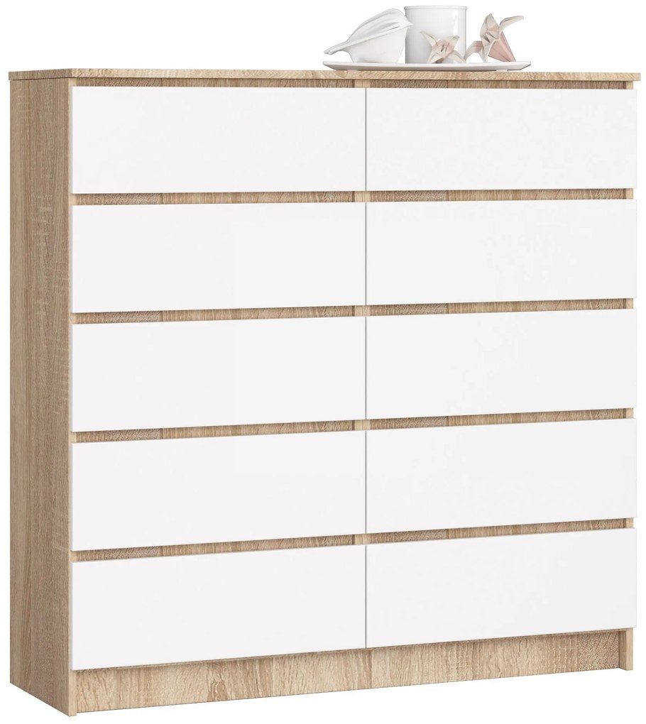 Comodă Kraft 10SZ (stejar sonoma + alb). 1117145