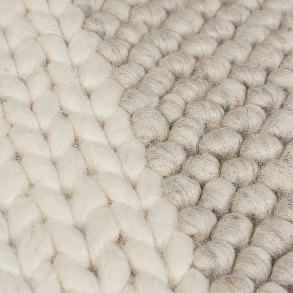 Covor bej țesut manual din amestesc de lână 80x150 cm Minerals Patchwork – Flair Rugs