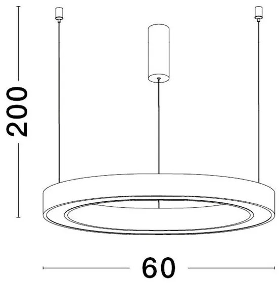 Lustra LED suspendata design circular STING Bronz 60cm