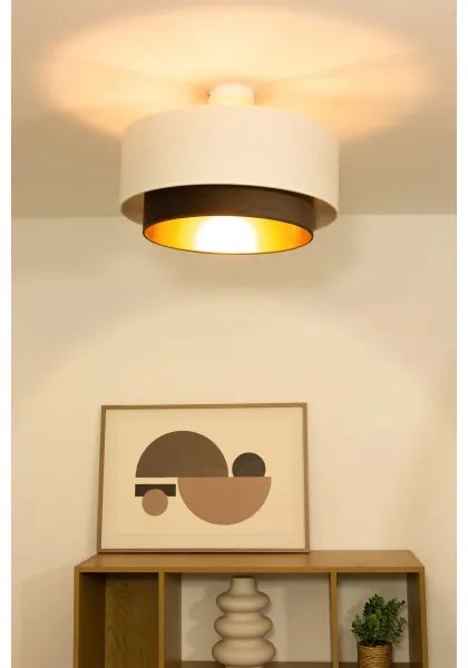 Lustră aplicată NATIA 1xE27/60W/230V alb/maro