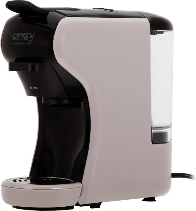 Espressor pentru cafea macinata si capsule 9in1 Camry CR 4414, 3000 W, 19 bar, Bej/Negru