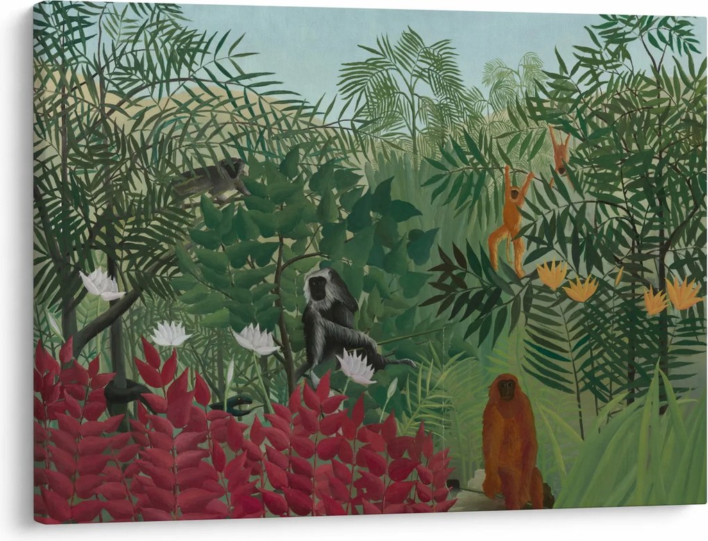 Tablou - Henri Rousseau, Tropical Forest with Monkeys, reproducere (70x50 cm)