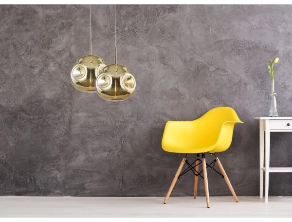 Lustră pe cablu VITRO 1xE27/10W/230V d. 35 cm aurie Klausen 111003