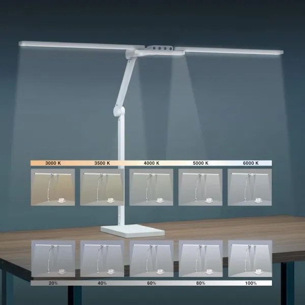 Brilagi-LED VARIO Lampă de masă tactilă cu dimmer LED/24W/230V 3000-6500K albă