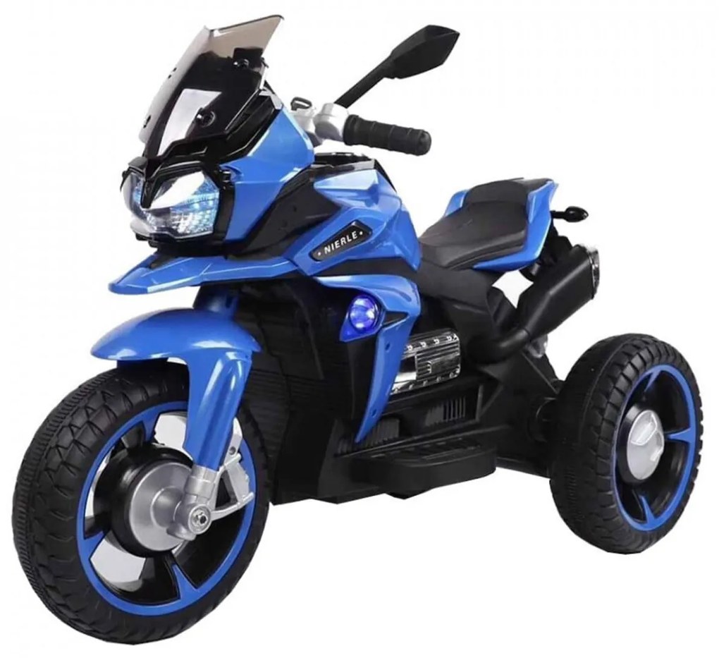 Motocicleta Electrica cu Acumulator Pentru Copii NOVOKIDS™ Ontario Motor, 3-8 ani, max 30 kg, Cu USB, Sunete si Lumini LED, Pornire cu cheie, 3 Roti,