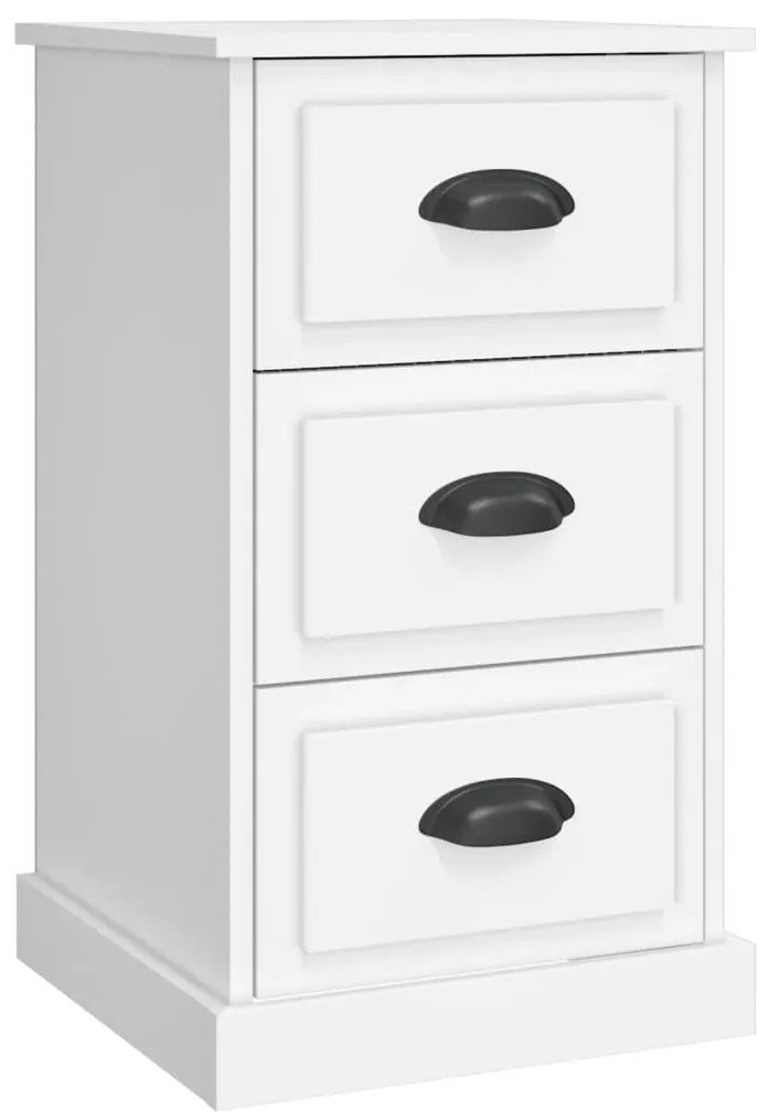 816160 vidaXL Noptieră, alb, 39x39x67 cm, lemn prelucrat