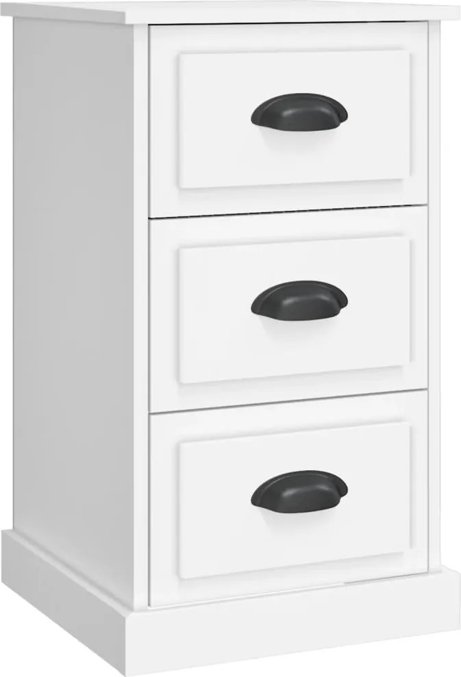 vidaXL Noptieră, alb, 39x39x67 cm, lemn prelucrat